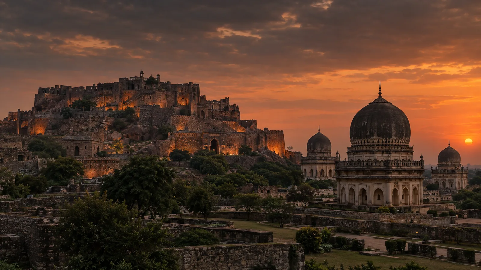 Golconda Fort and Qutb Shahi Tombs
